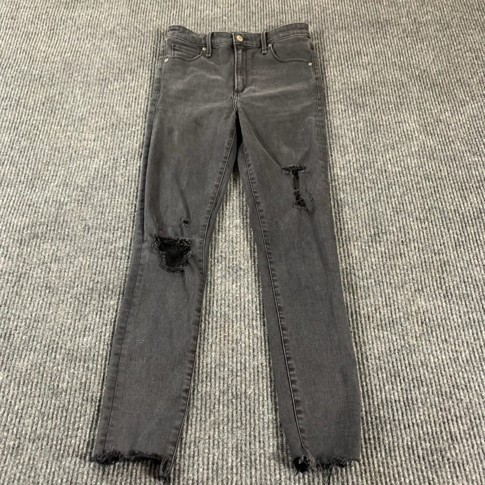Abercrombie Fitch Jeans Womens Black Denim 27 4 R Simone High Rise Super Skinny‎